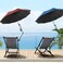 XLINGZA UPF 50 Beach Umbrella with Adjustable Universal Clamp