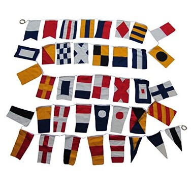 TREASURE GURUS, LLC Treasure Gurus Set of 40 International Maritime Nautical Marine Signal Code Flags