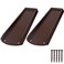plusgutter Rain Gutter Downspout Splash Block Gutter Downspout Extensions for Water Drainage 24 Gutter Splash Guards Downspout Extender Fixable Down spout Drain Trays with PE Nails2 Pack Brown