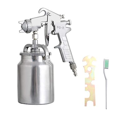BPJOWVIL Professional Siphon Feed Spray Gun 18mm Nozzle for Spraying OilBased or Latex Paints with Cleaning Kits and Cup