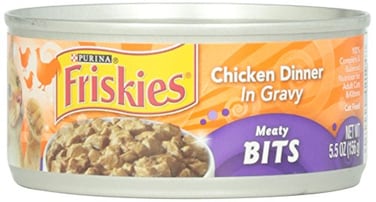 Friskies Chicken Dinner in Gravy Meaty Bits 55 Oz
