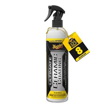 Meguiar's Meguiars Ultimate Ceramic Coating UltraDurable CuttingEdge Ceramic Protection with Excellent Water Beading While also increasing gloss Slickness and Concealing Minor Paint Defects 8oz Spray