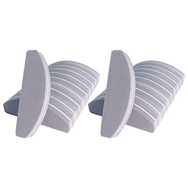 GigaGround 20 PCs Nail Buffers Double Sided Nail Files Buffer Blocks 100180 Grit Portable Washable Sanding Buffing File Arc Shape Grey