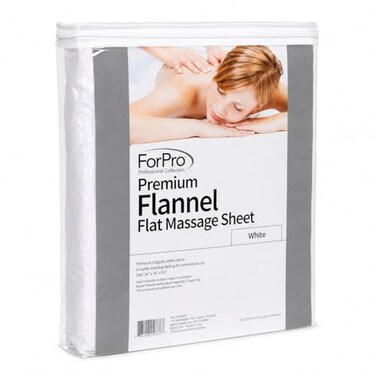 ForPro Professional Collection ForPro Premium Flannel Flat Sheet White