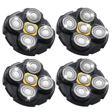 TGSBHIO Shaver Replacement Heads Compatible with Microtouch Titanium Head Shaver for Bald Men 4 Pack