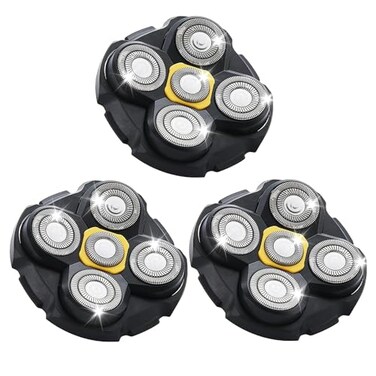 TGSBHIO Shaver Replacement Heads Compatible with Microtouch Titanium Head Shaver for Bald Men 3 Pack