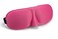 Deluxe Comfort Blink Safe 3D Protective Eye Sleep Mask LightWeight Adjustable Strap Breathable Polyester Sleeping Mask Pink