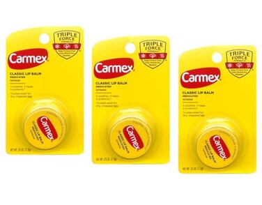 Carmex Classic Lip Balm Medicated 025 oz Pack of 3