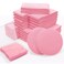 Luxiv 3601 Count Compressed Facial Sponges Round Face Sponge Professional Compressed Makeup Removal Sponges for Estheticians Wash Face Sponge Compress Exfoliating Spa Pads with Portable Case Pink