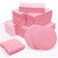 Luxiv 3601 Count Compressed Facial Sponges Round Face Sponge Professional Compressed Makeup Removal Sponges for Estheticians Wash Face Sponge Compress Exfoliating Spa Pads with Portable Case Pink