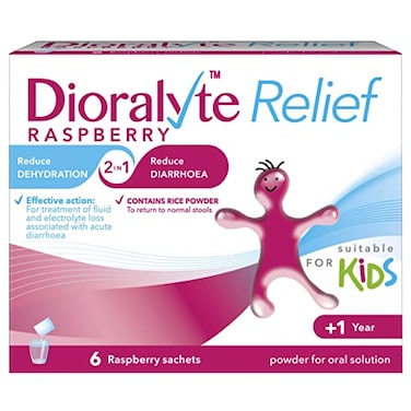 Dioralyte Relief Oral Rehydration Therapy Raspberry Flavour 6 Sachets