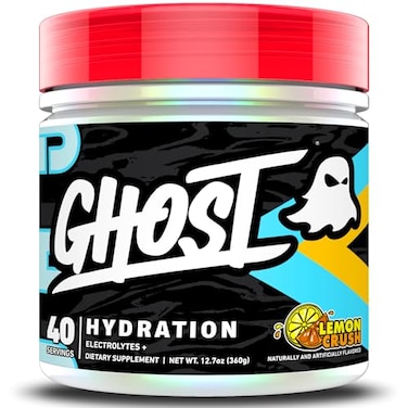 GHOST Hydration Tub Electrolyte Powder Lemon Crush Sugar Free Instant Electrolyte Drink Mix CaffeineFree Daily Hydration Immune Support with Clean Formula 40 Servings
