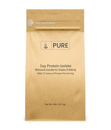 PURE ORIGINAL INGREDIENTS Soy Protein Isolate 4 lb Always Pure No Fillers or Additives