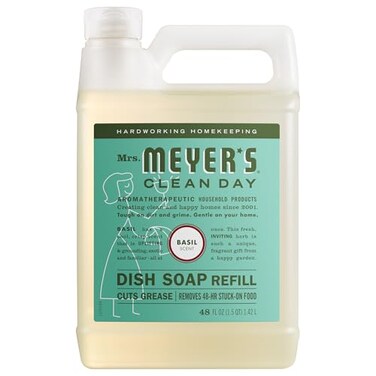 Mrs. MEYER'S MRS MEYERS CLEAN DAY Liquid Dish Soap Refill Basil 48 fl oz