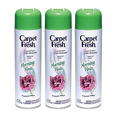Carpet Fresh No Vacuum Freshener and Deodorizer Spray Morning Rain 3 Pack