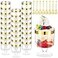 Yinder 200 Pcs Mini Dessert Cups with Spoons Include 100 Disposable Plastic Mousse Cups 100 Tasting Spoons Clear Plastic Parfait Glasses Dessert Bowls for Wedding Party5 OzGold