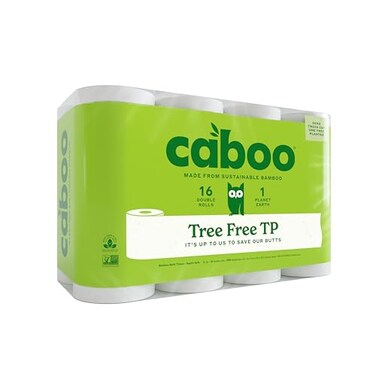 Caboo Tree Free Toilet Paper Septic Safe Bath Tissue Soft 2 Ply Sheets 300 Sheets Per Roll 16 Double Rolls