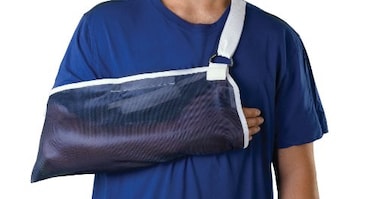 Medline Universal Arm Slings Breathable Polyester Knit Mesh 1933 Inches x 775 Inches Adjustable Shoulder Strap Includes Shoulder Pad 1 Each