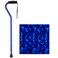 NOVA Designer Walking Cane with Offset Handle Lightweight Adjustable Walking Stick with Carrying Strap Blue Waves Design