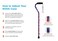 NOVA Designer Walking Cane with Offset Handle Lightweight Adjustable Walking Stick with Carrying Strap Blue Waves Design