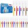 Navona 100 PCS Travel Toothbrush and Toothpaste Set Travel Toothpaste Bulk Toothpastes Individually Wrapped Bulk Toothbrush Ergonomics HandleMedium Soft Bristle Perfect for Hotel