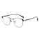 Cyxus Men Blue Light Blocking Glasses Half Rimless Computer Gaming Glasses Black