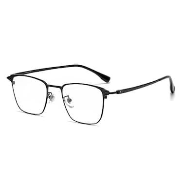 Cyxus Men Blue Light Blocking Glasses Half Rimless Computer Gaming Glasses Black