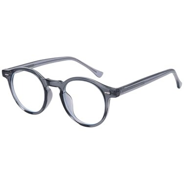 Dollger Blue light glasses for women round Men retro Blue Light eyeglass Blocking Computer Screen Glasses Transparent Grey
