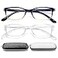 EYEURL Blue Light Blocking Reading Glasses 175 Computer Readers for Women Men Lightweight TR90 Rectangular Frame Anti Eye Strain
