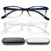 EYEURL Blue Light Blocking Reading Glasses 175 Computer Readers for Women Men Lightweight TR90 Rectangular Frame Anti Eye Strain