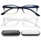 EYEURL Blue Light Blocking Reading Glasses 175 Computer Readers for Women Men Lightweight TR90 Rectangular Frame Anti Eye Strain