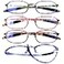AQWANO 4 Pack Computer Reading Glasses Blue Light Blocking Lightweight TR90 Flexible Frame UV Protection Readers for Women Men 30