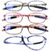 AQWANO 4 Pack Computer Reading Glasses Blue Light Blocking Lightweight TR90 Flexible Frame UV Protection Readers for Women Men 30