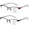 Missfive 2 Pack Women Progressive Multifocus Reading Glasses No Line Blue Light Blocking Spring Hinge Readers Lightweight Multifocal Computer Cateye EyeglassesWorkspace For Near Range 15x
