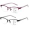 Missfive 2 Pack Women Progressive Multifocus Reading Glasses No Line Blue Light Blocking Spring Hinge Readers Lightweight Multifocal Computer Cateye EyeglassesWorkspace For Near Range 15x