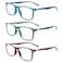 Sumkyle 3 Pack Progressive Multifocus Reading Glasses for Men Women Blue Light Blocking Spring Hinges Computer Readers 3 Mix C3150