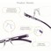 LifeArt Blue Light Blocking Reading Glasses2 Pack Mens and Womens Rectangular FramePurple250 Magnification