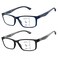 CARA OPTICAL CARA Extremely Lightweight Progressive Multifocus Reading Glasses for Men NoLine Blue Light Blocking Computer Readers 2Pack 250x