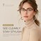 FancyFlower Square Reading Glasses for Women Blue Light Blocking Reader Amber Mist Honey Crystal 15x
