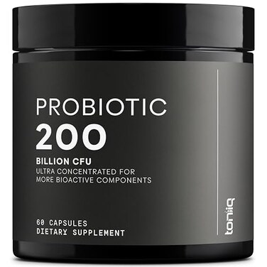 Toniiq 200 Billion CFU Probiotic Supplement 30 Verified ThirdParty Tested Strains Fully ShelfStable Probiotics Formula with Prebiotic Blend Extended Release Capsules