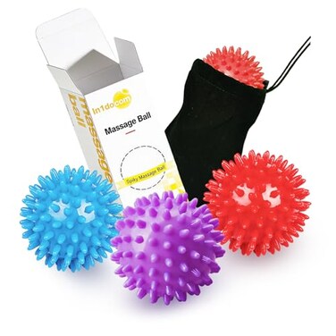 In1docom 3Pack Massage Balls for Office Workers with Different Hardness for Daily Muscle Relief