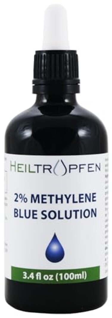 Heiltropfen HighConcentration 2 Methylene Blue Solution 34 fl oz 100 ml UltraHigh Purity USP Pharma Grade ThirdParty Tested FormaldehydeFree Glass Bottle
