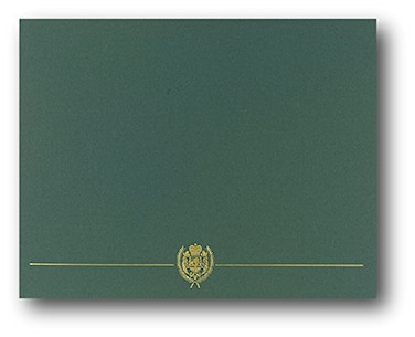 Great Papers! Green Classic Crest Certificate Covers 25 Covers