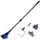 JZMYXA Aquarium Cleaning Tools Kit 5 In 1 Function for Long Deep Fish Tank Adjustable Length Rod Including Algae Scrape Cleaning Sponge 39 Small Fishnet Gravel Rake Plant Fork
