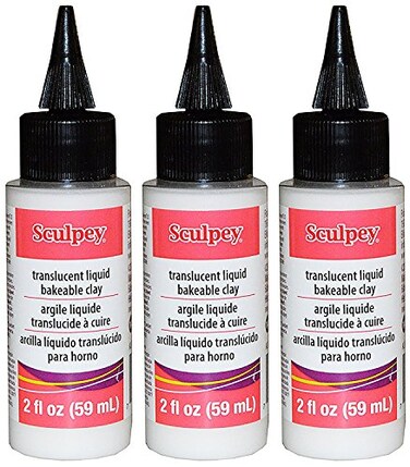 Sculpey Translucent Liquid Bakeable Clay 2 Fluid Ounces Pack of 3