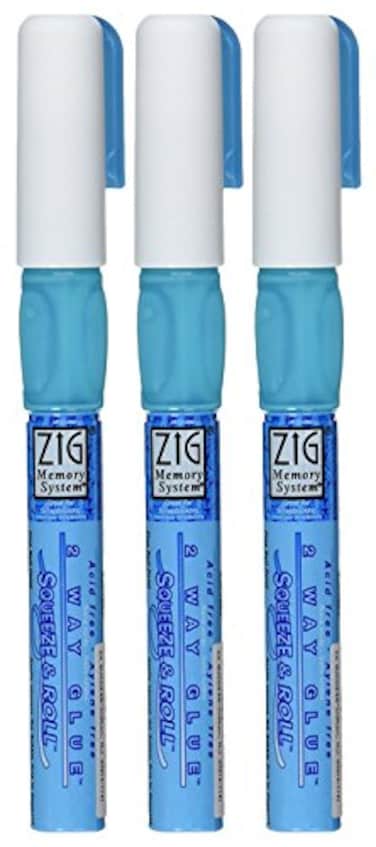 EK Tools 3Pack 5500010 Zig Memory System 2Way Squeeze and Roll Glue Pen