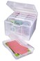 ArtBin 6947ZZ Photo Craft Organizer Set Large Box with 5 Plastic Storage Cases Inside Clear