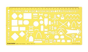 Traceease Map Drafting NATO Troop Template Drawing StencilDesigning Template Measuring Ruler
