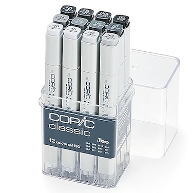 Copic Classic Alcohol markers 12pc set Neutral Gray New Ver