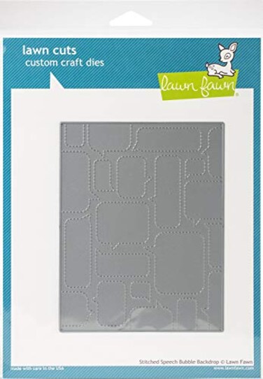 Lawn Fawn Lawn Cuts Custom Craft DieStitched Speech Bubble Backdrop